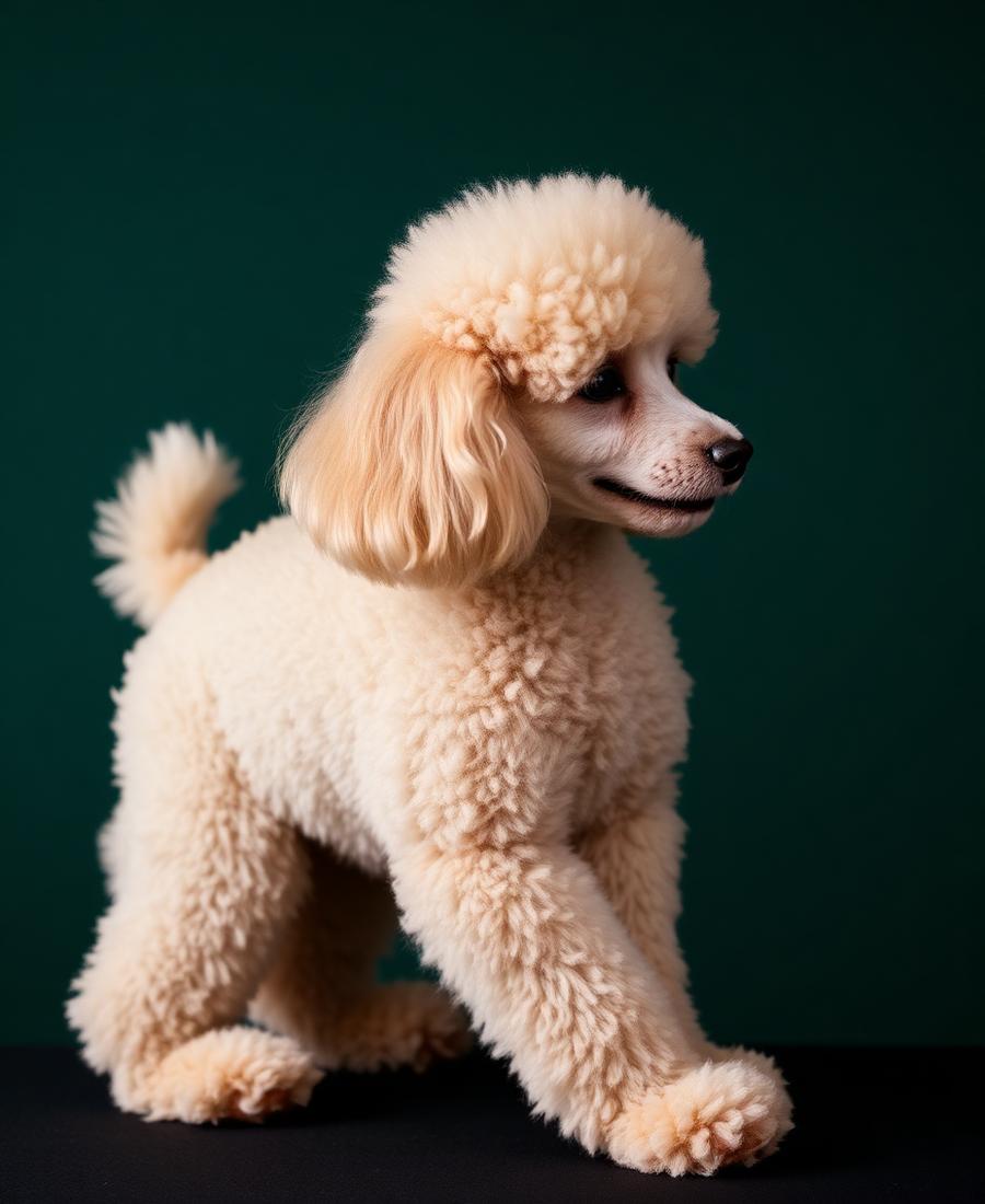 Poodle recém-tosado